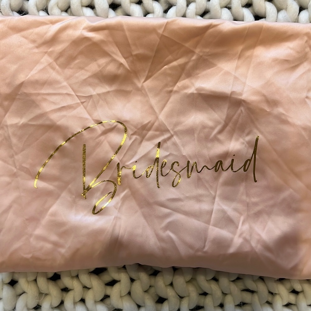 Bridesmaid pink Satin robe